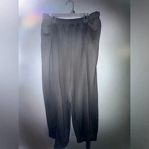 BLAIR women’s Plus‎ Size Cropped Pleated Grey Pull-On Pants Size 18WP